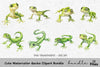 Cute Gecko Clipart Bundle