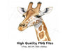 Cute Giraffe Head Clipart Bundle
