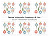 Christmas Ornaments Clipart Bundle