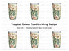Tropical Hibiscus Tumbler Clipart Bundle