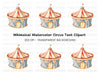 Whimsical Circus Tent Clipart Bundle