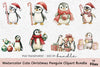Cute Christmas Penguin Clipart Bundle