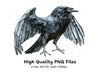 Crows with Open Wings Clipart Bundle