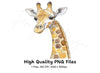 Cute Giraffe Head Clipart Bundle
