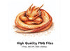 Cute Sleeping Dragon Clipart Bundle