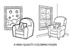 Cozy Winter Window Coloring Books