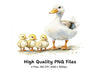 Cute Duck Family Clipart Bundle