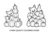 Fox and Pumpkin Pile Coloring Books