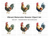 Realistic Rooster Clipart Bundle