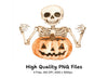 Halloween Skeletons and Pumpkins Clipart Bundle