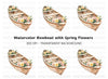 Boat with Flowers Clipart Bundle