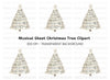 Christmas Tree Sheet Music Clipart Bundle