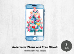 Phone and Tree Clipart Bundle - CraftNest - Digital Crafting and Art