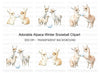 Adorable Llama Snowball Fight Clipart Bundle