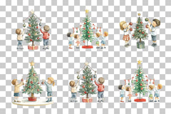 Christmas Kids with Tree Clipart Bundle - CraftNest - Digital Crafting and Art