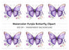 Purple Butterfly and Lavender Clipart Bundle