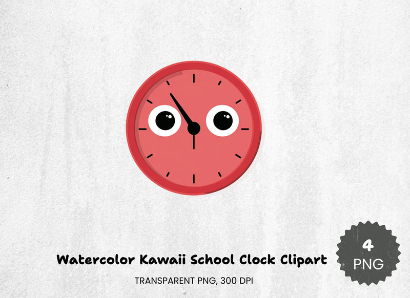 Kawaii School Clock Clipart Bundle - CraftNest - Digital Crafting and Art