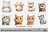 Adorable Cat Kitten Clipart Bundle