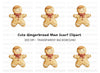 Gingerbread Man with Scarf Clipart Bundle