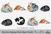 Cute Sleeping Kittens Clipart Bundle