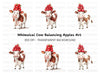 Funny Cow with Apple Stack Clipart Bundle