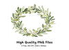 Olive Branch Wreath Clipart Bundle