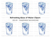 Refreshing Water Glass Clipart Bundle