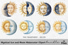 Mystical Sun and Moon Clipart Bundle