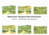 Vineyard Scenery Clipart Bundle