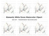 White Doves Feathers Clipart Bundle