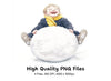 Joyful Kids Making Snowman Clipart Bundle