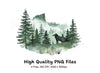 Forest Wolf Clipart Bundle