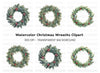 Christmas Wreaths Clipart Bundle