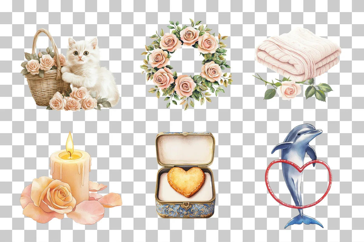 Sweet Love Story Clipart Bundle - CraftNest - Digital Crafting and Art