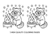 Raccoon Roasting Marshmallow Coloring Books