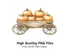 Rustic Pumpkin Wagon Clipart Bundle