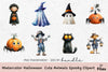 Halloween Cute Animals Spooky Clipart Bundle
