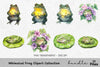 Whimsical Frog Clipart Bundle
