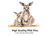 Kangaroo and Joey Clipart Bundle