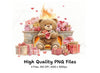 Teddy Bear Valentine Day Clipart Bundle