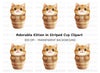 Chubby Cat in Pot Clipart Bundle