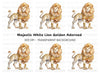 Majestic White Lion Clipart Bundle