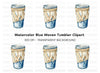 Woven Glass Tumblers Clipart Bundle