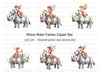 Fairy Riding Rhinoceros Clipart Bundle