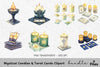 Mystical Candles Tarot Cards Clipart Bundle
