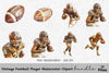 Vintage Football Player Clipart Bundle
