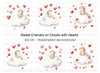 Sweet Cupid on Cloud with Hearts Clipart Bundle