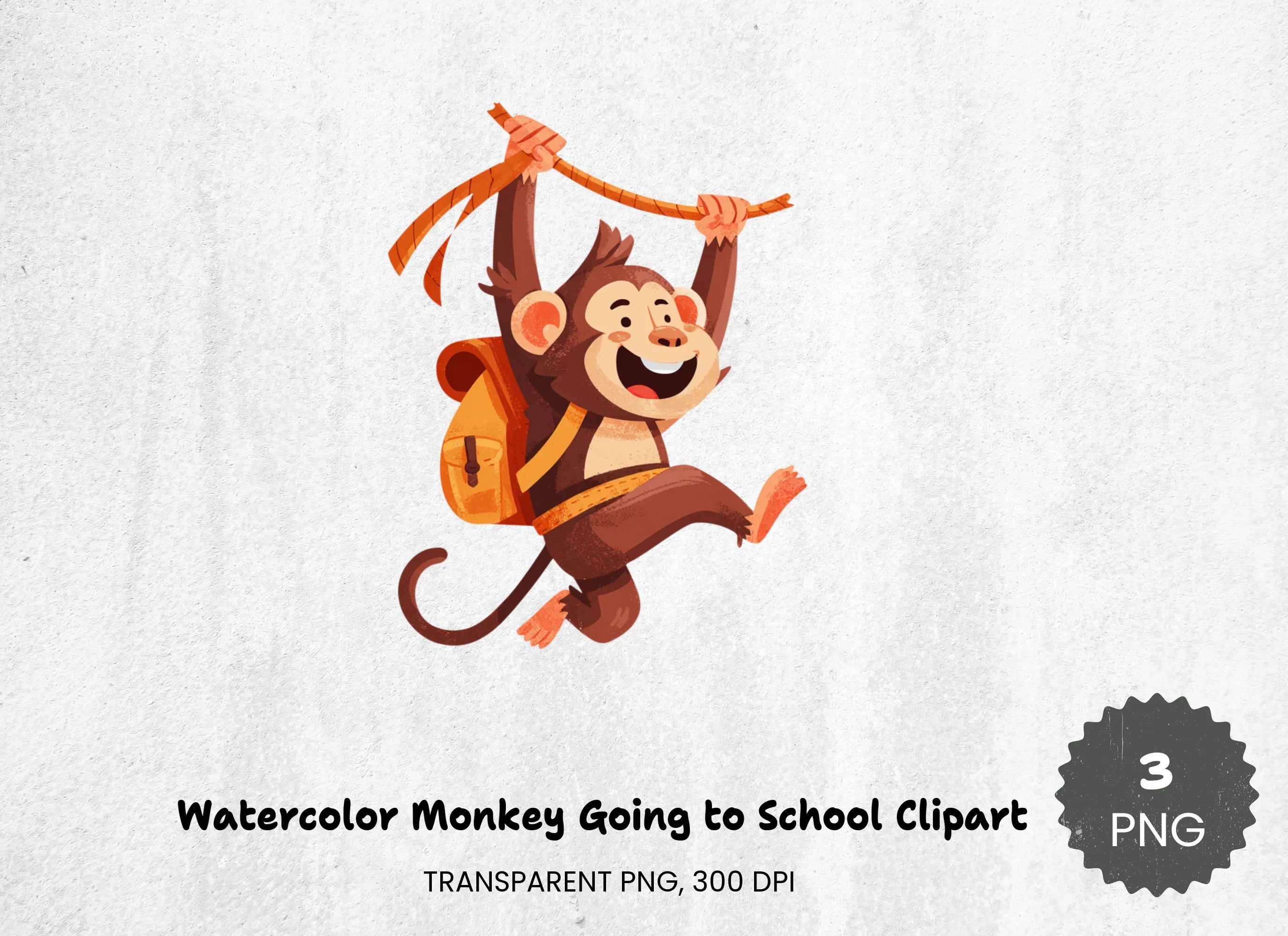 Monkey School Clipart Bundle - CraftNest - Digital Crafting and Art