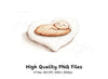 Sleeping Cookie in Heart Clipart Bundle