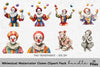Whimsical Clown Clipart Bundle